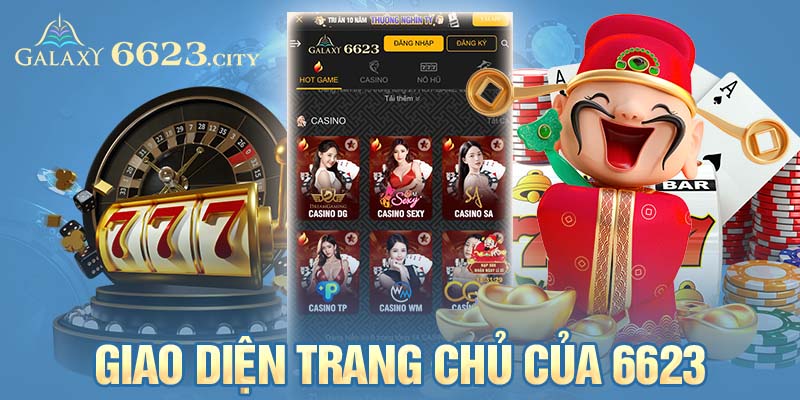 Giao diện trang chủ của 6623