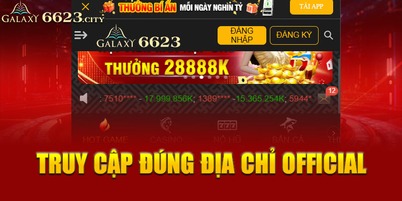 Truy cập đúng địa chỉ official